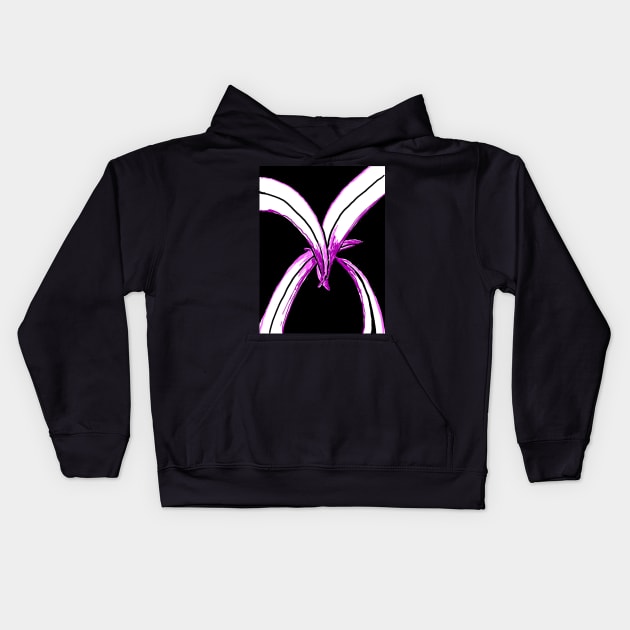 Pinkorchid fangs Kids Hoodie by DancingCreek